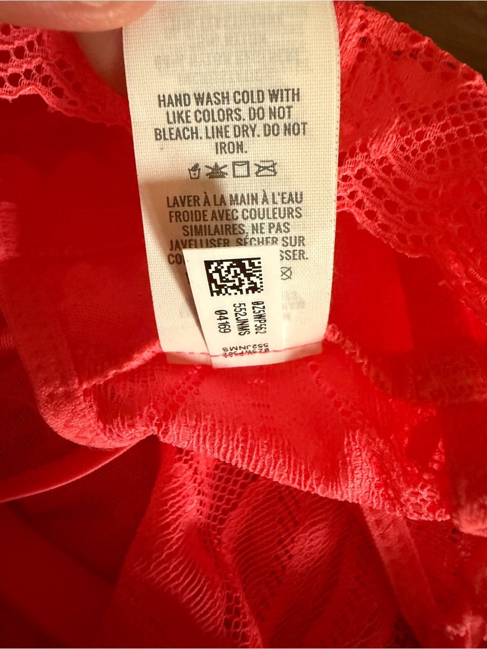 Aerie Real Good Floral Lace Bralette-Coral Pink-Size Medium - Picture 10 of 10